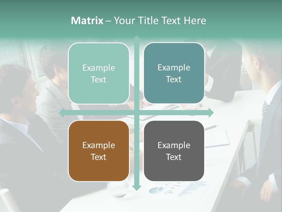 A Group Of Business People Sitting Around A Table PowerPoint Template