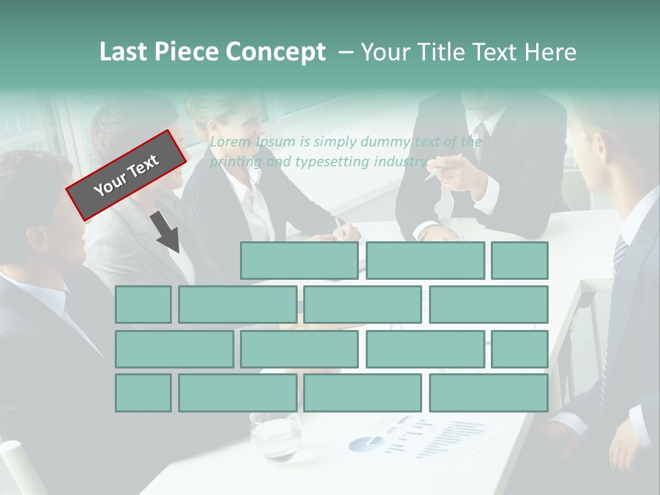 A Group Of Business People Sitting Around A Table PowerPoint Template