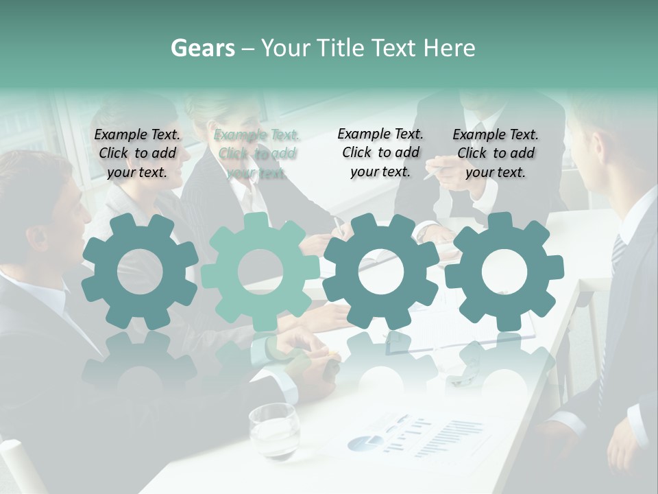 A Group Of Business People Sitting Around A Table PowerPoint Template