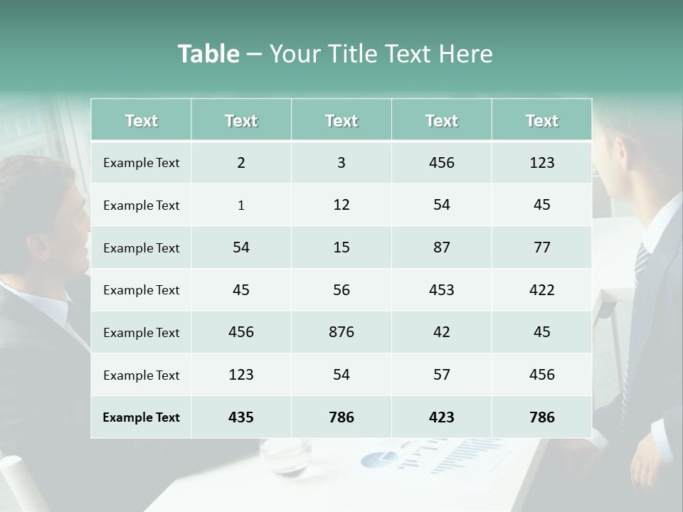 A Group Of Business People Sitting Around A Table PowerPoint Template