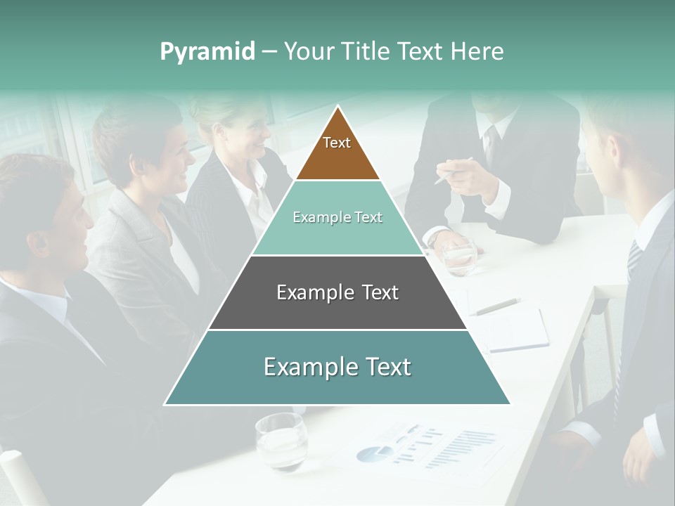 A Group Of Business People Sitting Around A Table PowerPoint Template