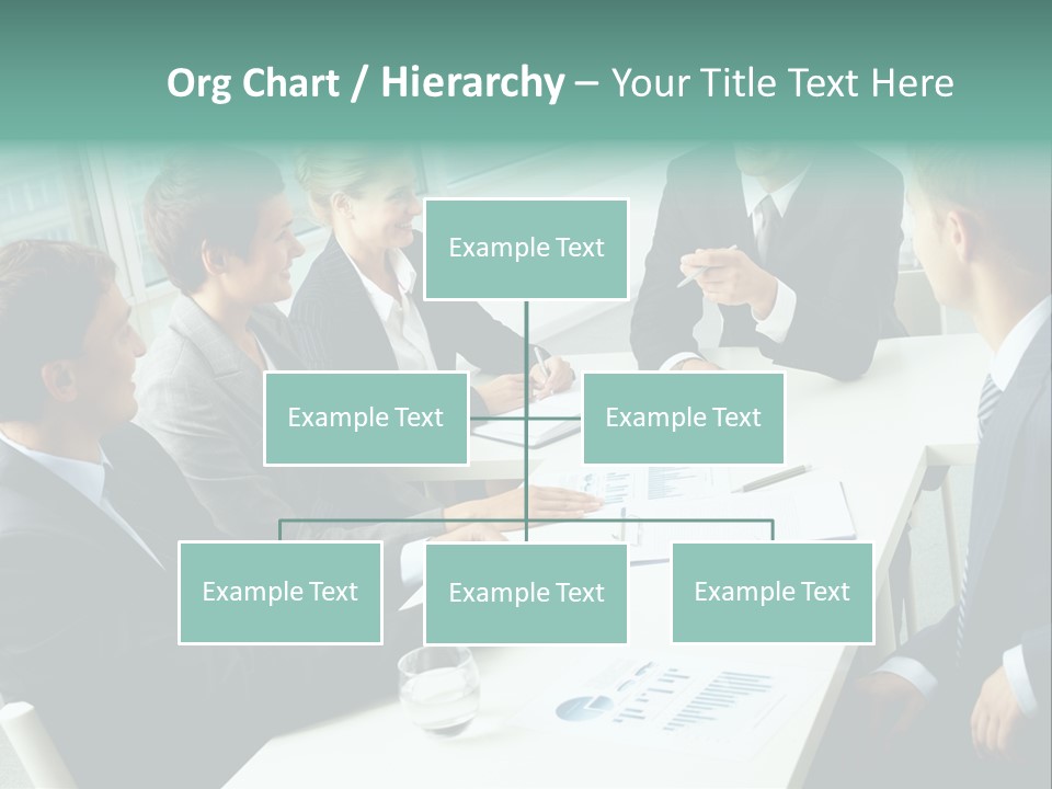 A Group Of Business People Sitting Around A Table PowerPoint Template