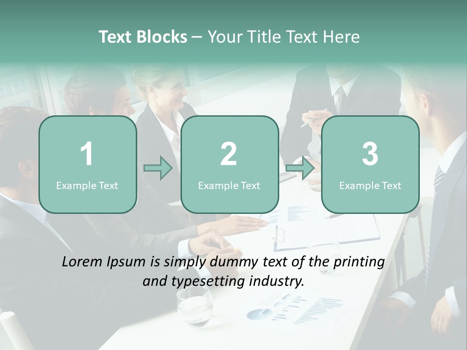 A Group Of Business People Sitting Around A Table PowerPoint Template