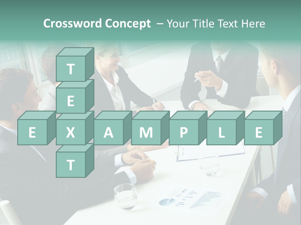 A Group Of Business People Sitting Around A Table PowerPoint Template