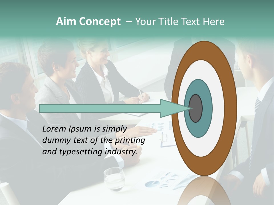 A Group Of Business People Sitting Around A Table PowerPoint Template