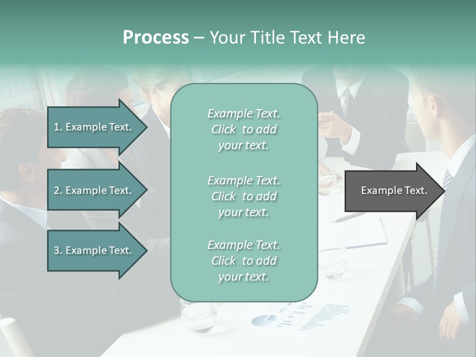A Group Of Business People Sitting Around A Table PowerPoint Template