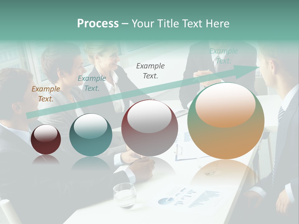 A Group Of Business People Sitting Around A Table PowerPoint Template