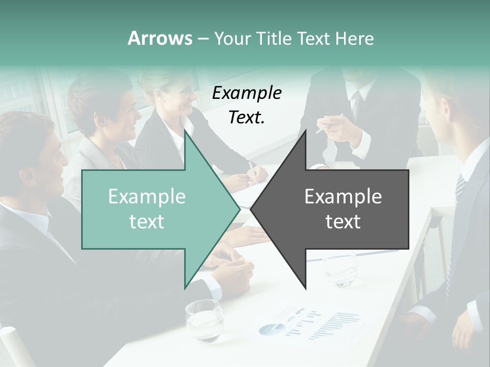 A Group Of Business People Sitting Around A Table PowerPoint Template