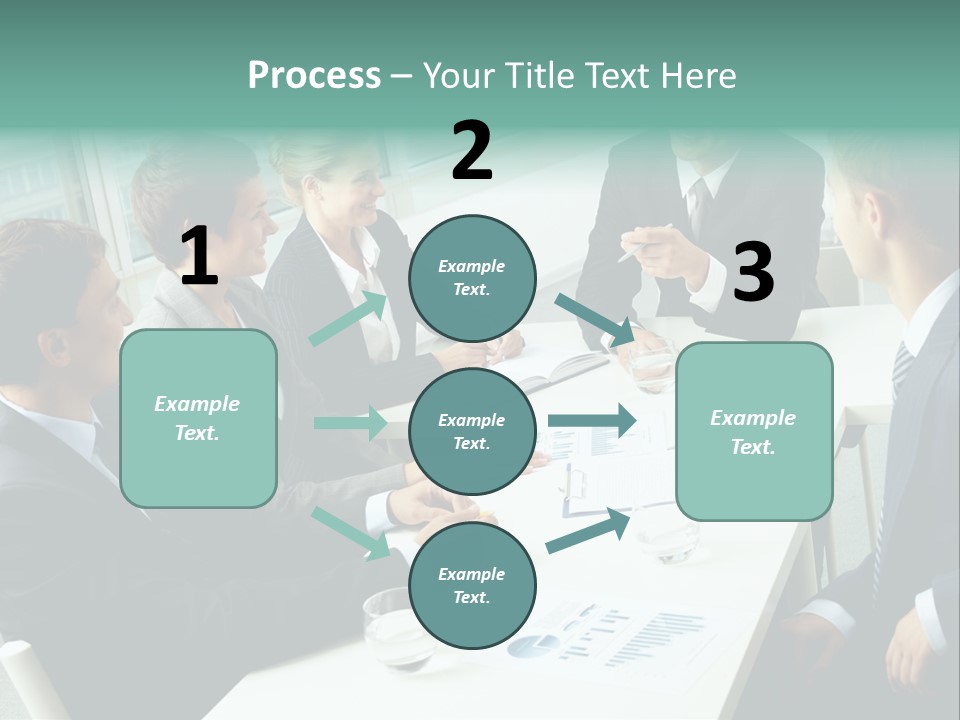 A Group Of Business People Sitting Around A Table PowerPoint Template
