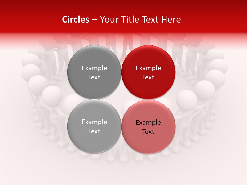 A Group Of People Standing In A Circle With A Red Person Standing In The Middle PowerPoint Template