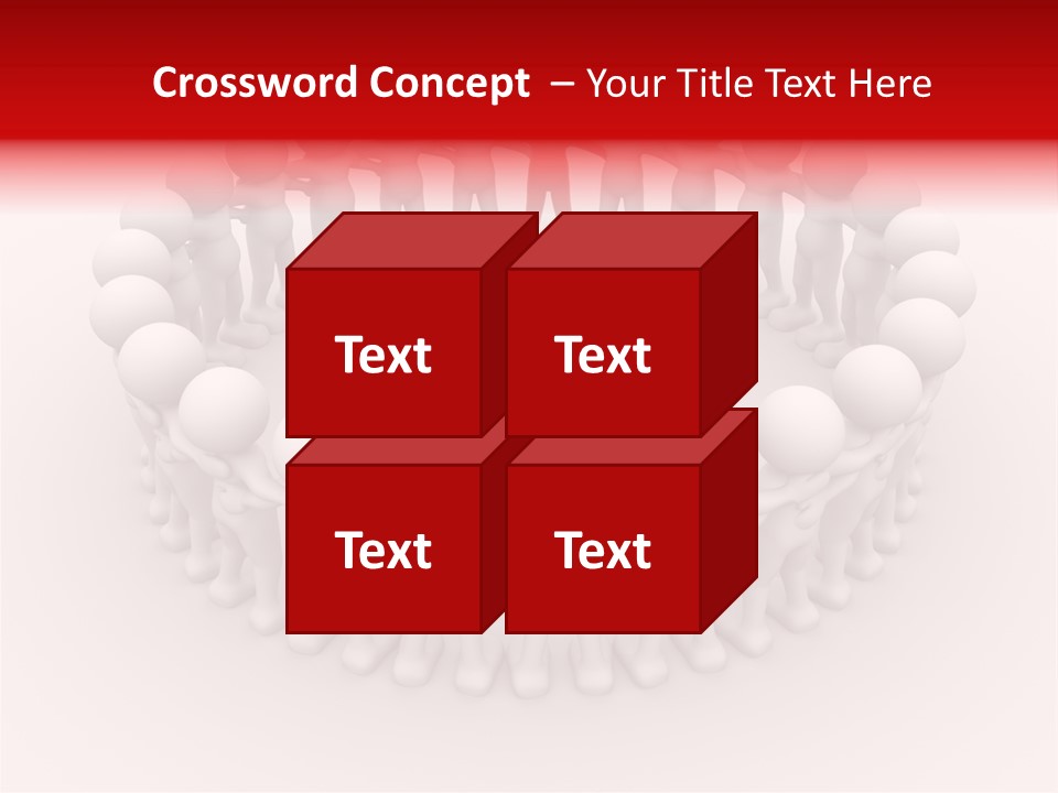 A Group Of People Standing In A Circle With A Red Person Standing In The Middle PowerPoint Template