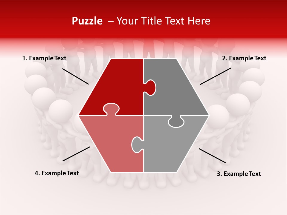 A Group Of People Standing In A Circle With A Red Person Standing In The Middle PowerPoint Template