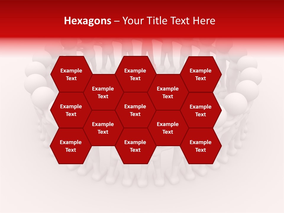 A Group Of People Standing In A Circle With A Red Person Standing In The Middle PowerPoint Template