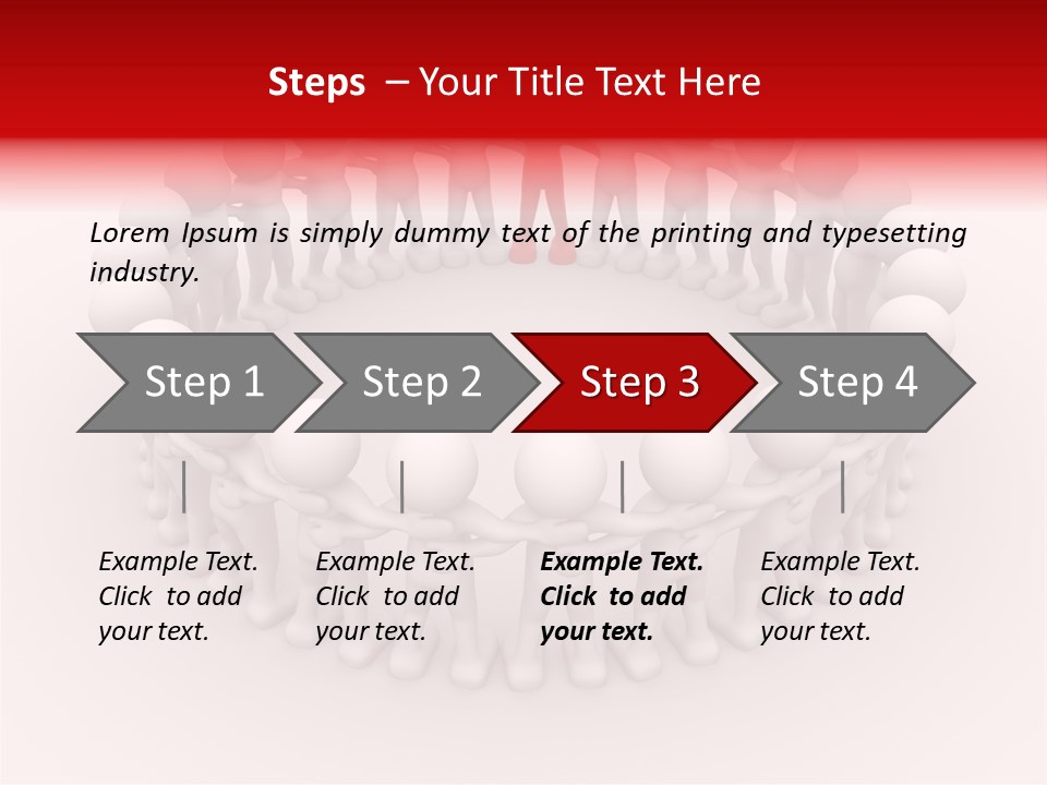 A Group Of People Standing In A Circle With A Red Person Standing In The Middle PowerPoint Template