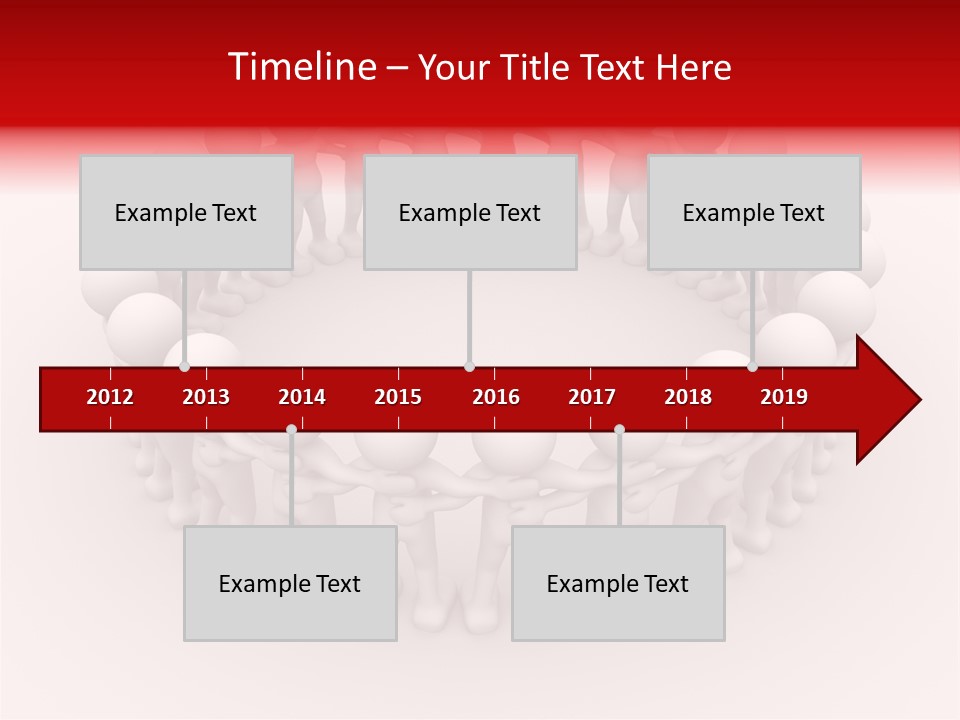 A Group Of People Standing In A Circle With A Red Person Standing In The Middle PowerPoint Template