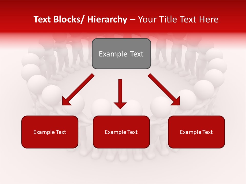 A Group Of People Standing In A Circle With A Red Person Standing In The Middle PowerPoint Template