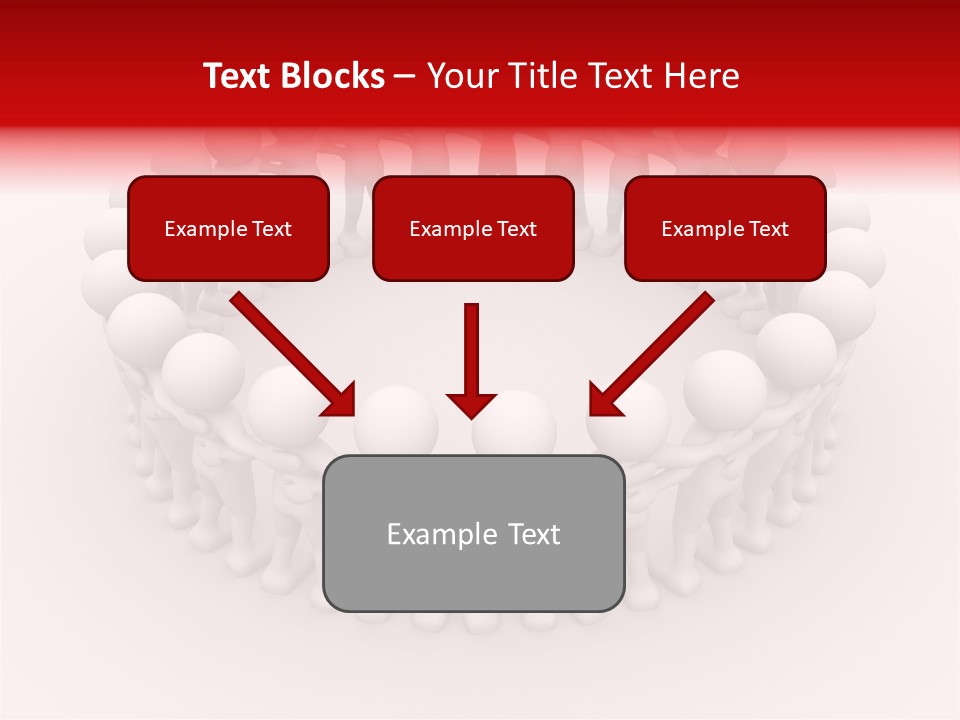 A Group Of People Standing In A Circle With A Red Person Standing In The Middle PowerPoint Template