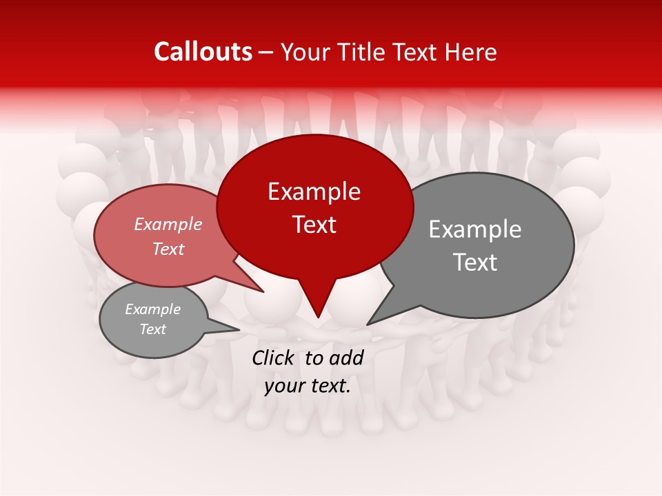 A Group Of People Standing In A Circle With A Red Person Standing In The Middle PowerPoint Template