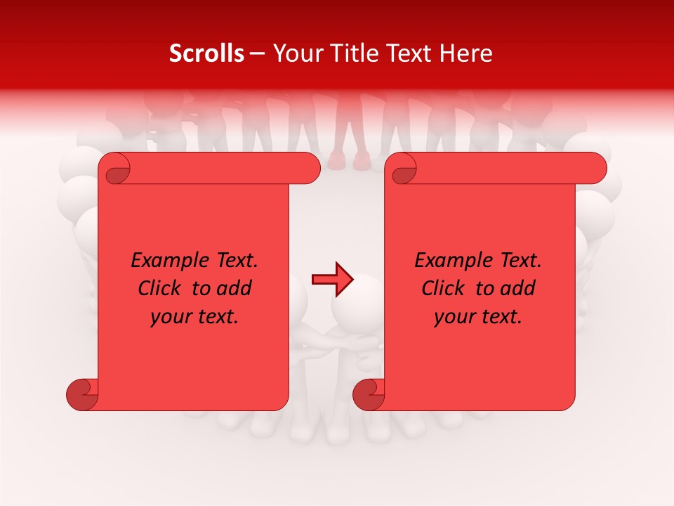 A Group Of People Standing In A Circle With A Red Person Standing In The Middle PowerPoint Template