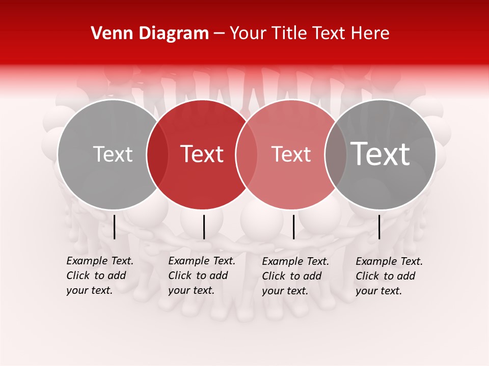 A Group Of People Standing In A Circle With A Red Person Standing In The Middle PowerPoint Template