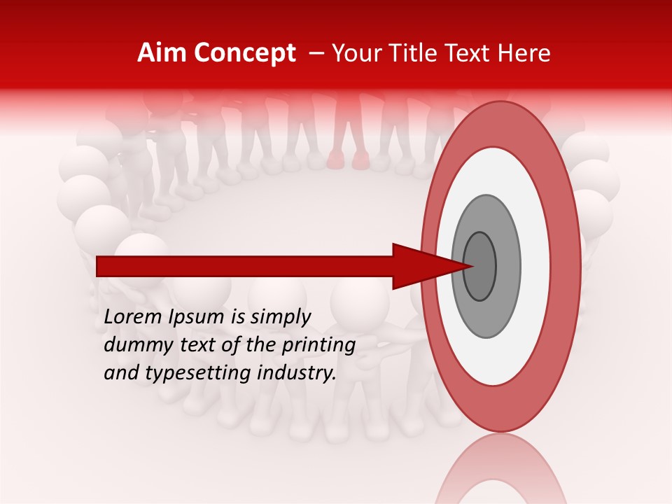 A Group Of People Standing In A Circle With A Red Person Standing In The Middle PowerPoint Template