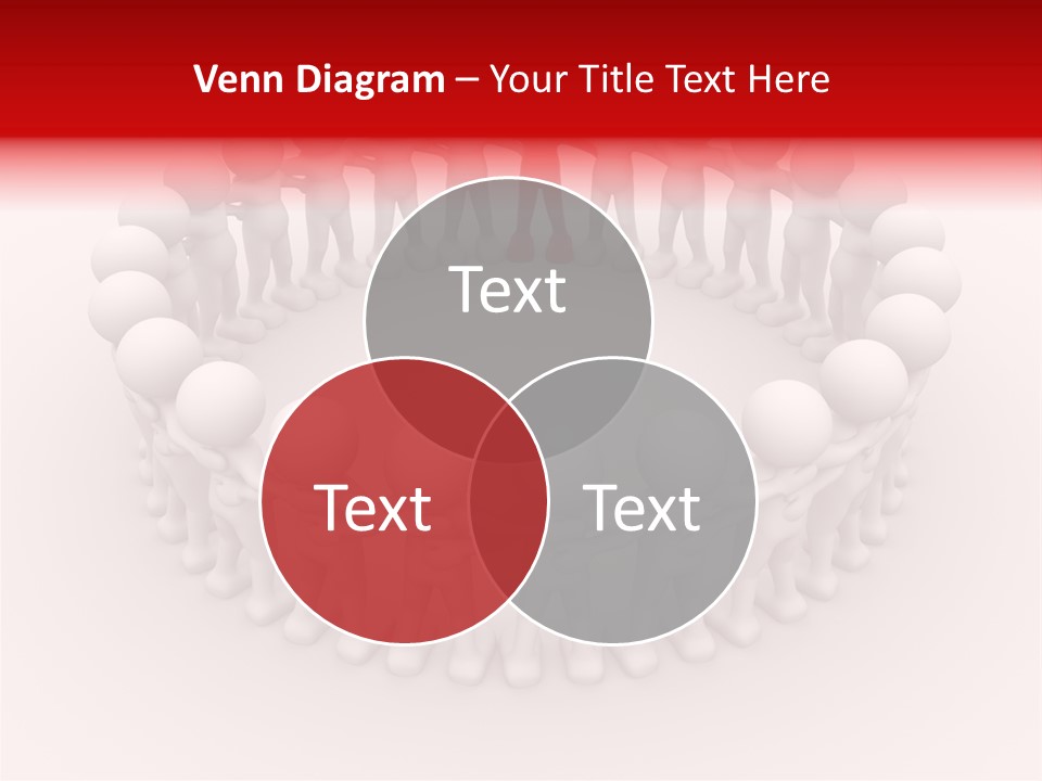 A Group Of People Standing In A Circle With A Red Person Standing In The Middle PowerPoint Template