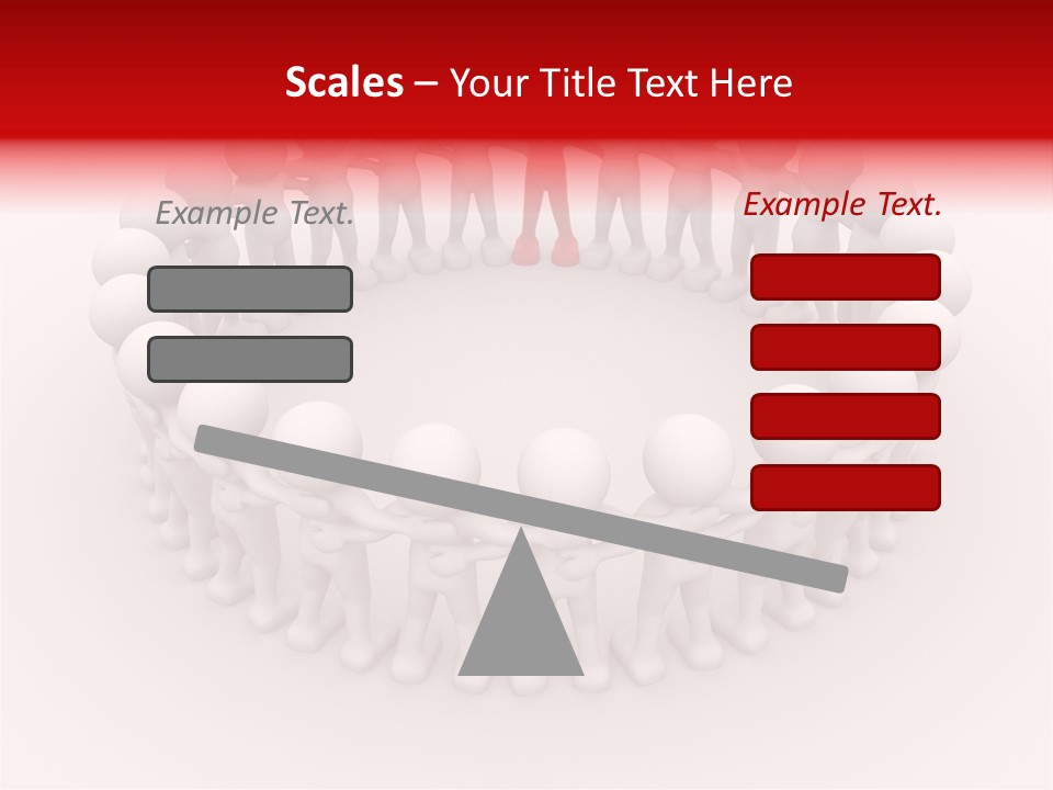 A Group Of People Standing In A Circle With A Red Person Standing In The Middle PowerPoint Template