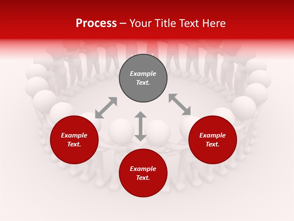A Group Of People Standing In A Circle With A Red Person Standing In The Middle PowerPoint Template