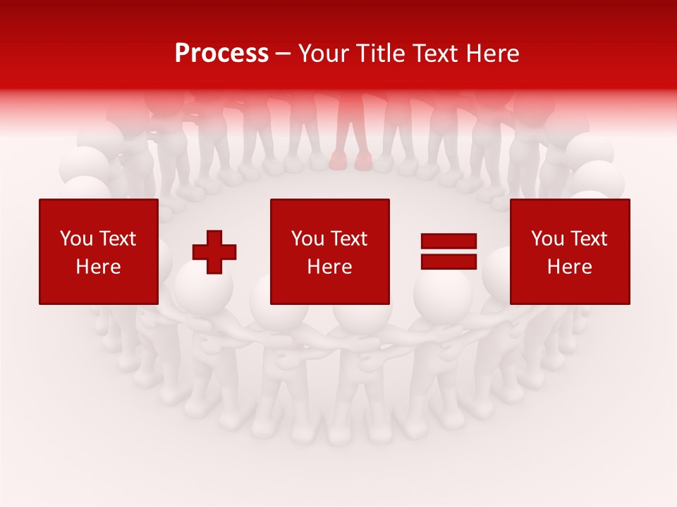 A Group Of People Standing In A Circle With A Red Person Standing In The Middle PowerPoint Template