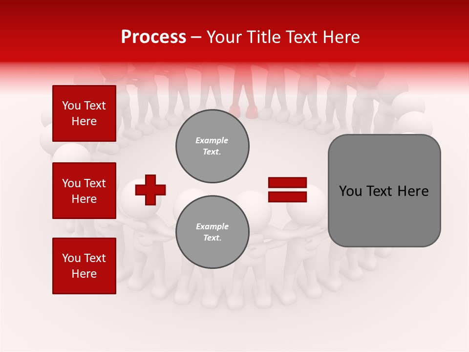 A Group Of People Standing In A Circle With A Red Person Standing In The Middle PowerPoint Template