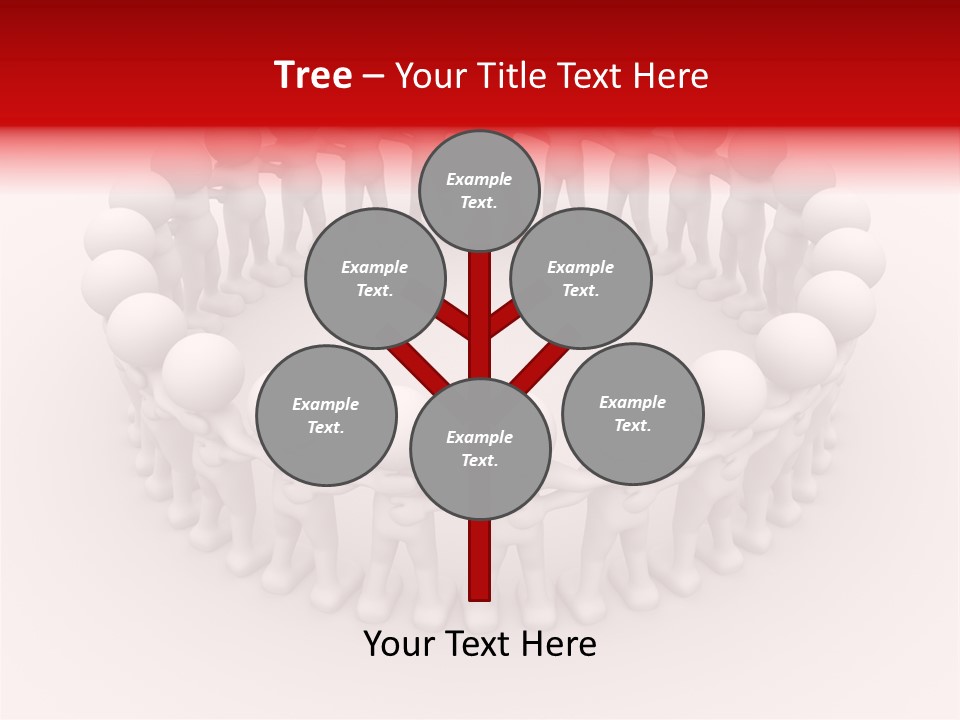 A Group Of People Standing In A Circle With A Red Person Standing In The Middle PowerPoint Template