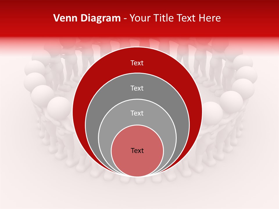 A Group Of People Standing In A Circle With A Red Person Standing In The Middle PowerPoint Template