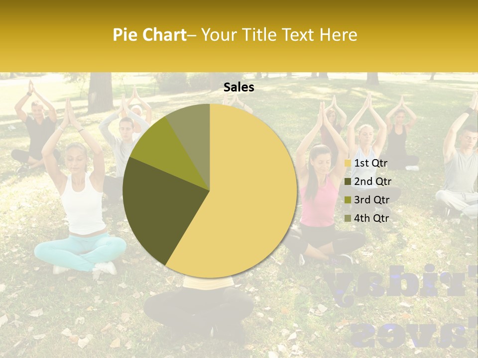A Group Of People Doing Yoga In A Park PowerPoint Template