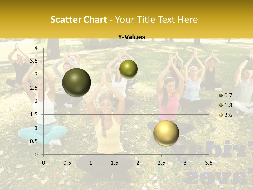 A Group Of People Doing Yoga In A Park PowerPoint Template