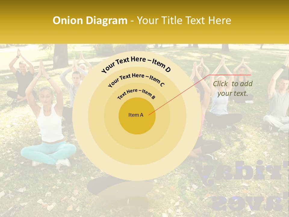 A Group Of People Doing Yoga In A Park PowerPoint Template