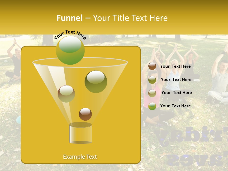 A Group Of People Doing Yoga In A Park PowerPoint Template