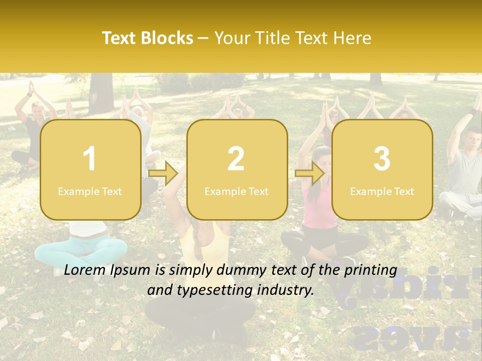 A Group Of People Doing Yoga In A Park PowerPoint Template
