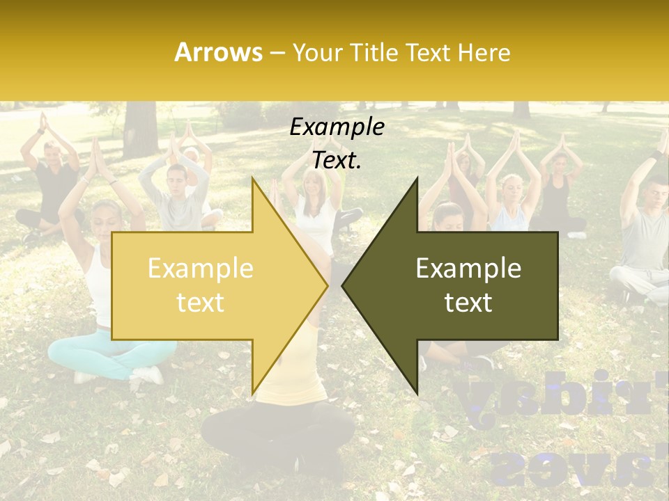 A Group Of People Doing Yoga In A Park PowerPoint Template