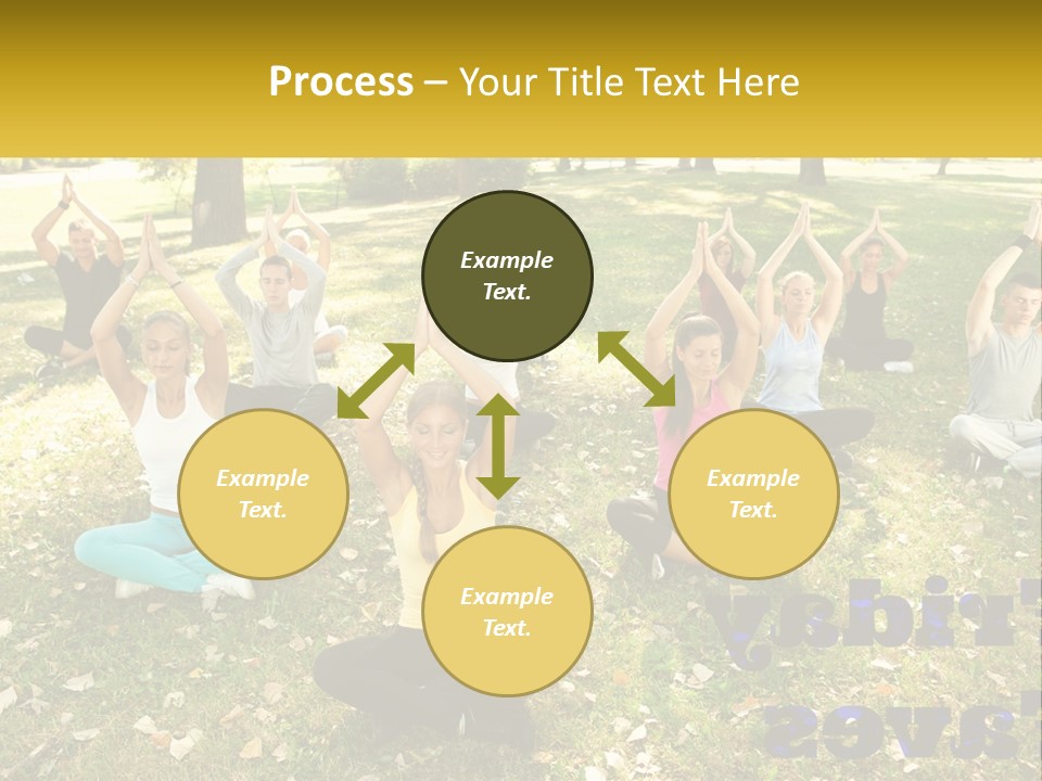 A Group Of People Doing Yoga In A Park PowerPoint Template