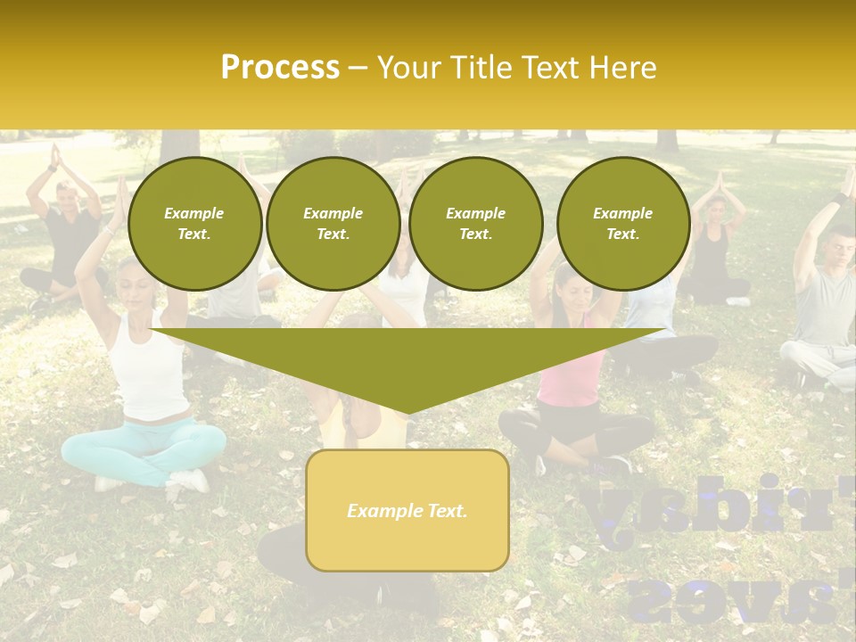 A Group Of People Doing Yoga In A Park PowerPoint Template