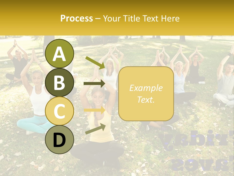 A Group Of People Doing Yoga In A Park PowerPoint Template