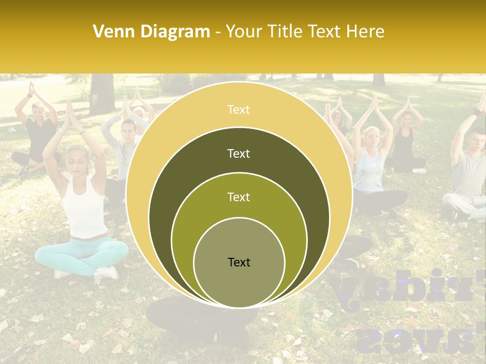 A Group Of People Doing Yoga In A Park PowerPoint Template