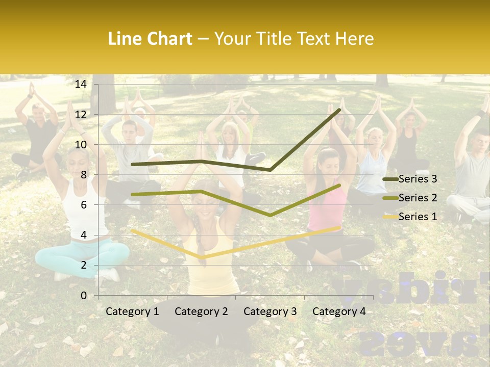 A Group Of People Doing Yoga In A Park PowerPoint Template