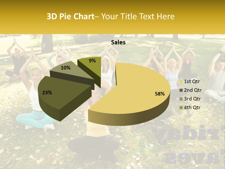 A Group Of People Doing Yoga In A Park PowerPoint Template