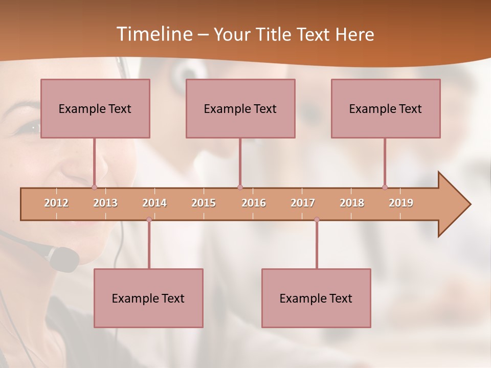 A Woman With A Headset Is Smiling For The Camera PowerPoint Template