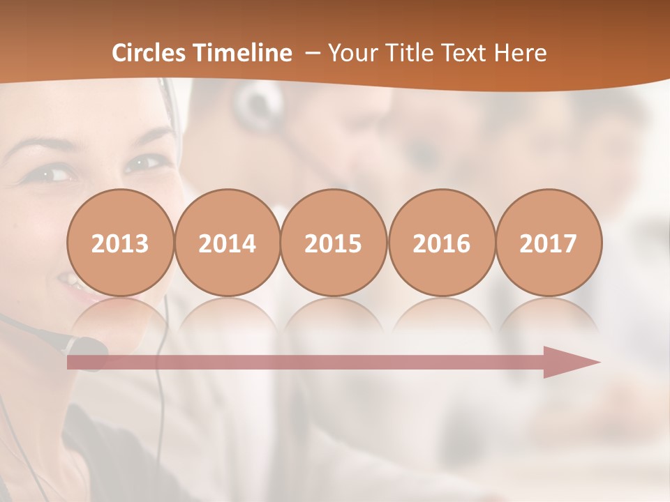 A Woman With A Headset Is Smiling For The Camera PowerPoint Template