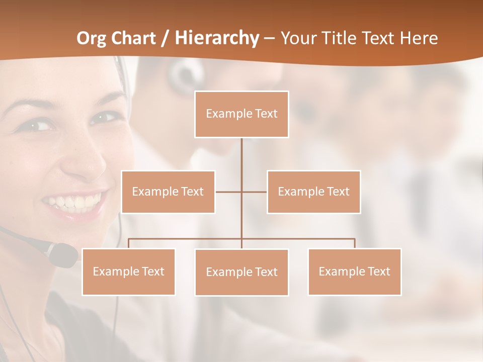 A Woman With A Headset Is Smiling For The Camera PowerPoint Template
