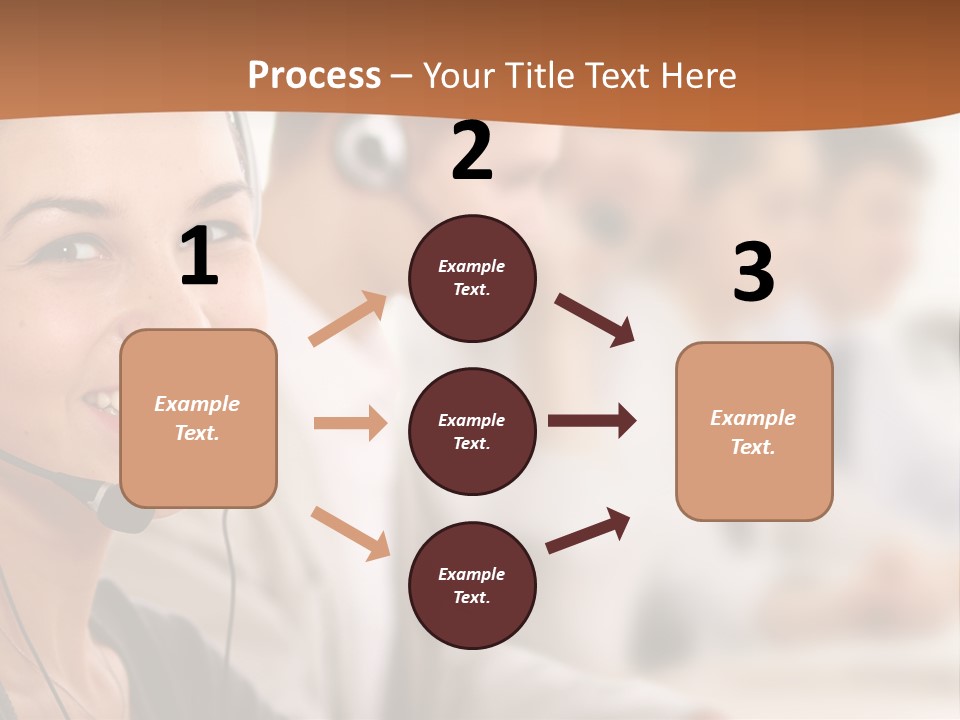 A Woman With A Headset Is Smiling For The Camera PowerPoint Template