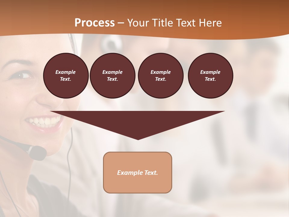 A Woman With A Headset Is Smiling For The Camera PowerPoint Template