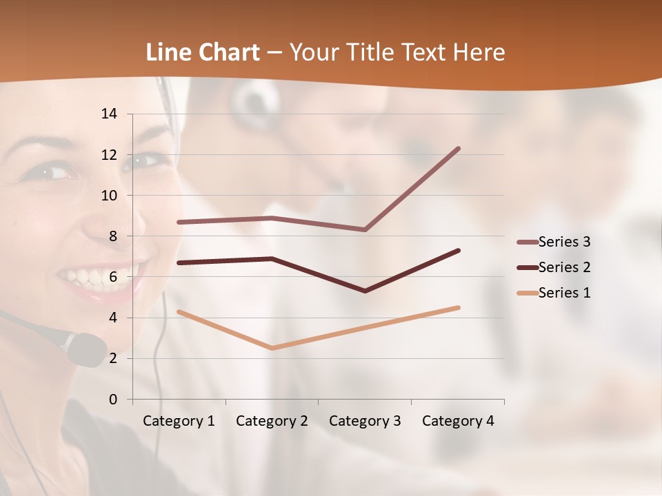 A Woman With A Headset Is Smiling For The Camera PowerPoint Template